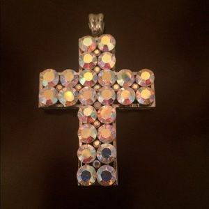 Rhinestone Cross Charm